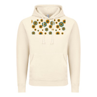 Vintage Artic sunflowers and turquoise 16oz libbey glass Vintage Hoodie - HRA Design Shop