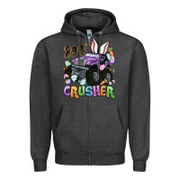 Charcoal Heather egg crusher Zipper Hoodie - MaliasSmallBusiness