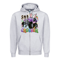 Heather Grey egg crusher Zipper Hoodie - MaliasSmallBusiness