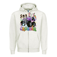 Oatmeal Heather egg crusher Zipper Hoodie - MaliasSmallBusiness