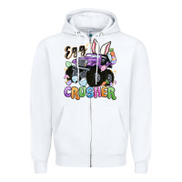 White egg crusher Zipper Hoodie - MaliasSmallBusiness