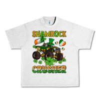 Lunar Rock shamrocks crusher monster truck with shamrocks Urban Heavy Tee - AdoDesignShop