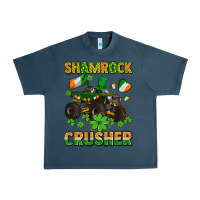 Midnight Navy shamrocks crusher monster truck with shamrocks Urban Heavy Tee - AdoDesignShop