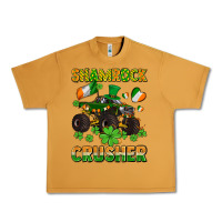 Peanut Butter shamrocks crusher monster truck with shamrocks Urban Heavy Tee - AdoDesignShop
