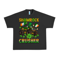 Pigment Black shamrocks crusher monster truck with shamrocks Urban Heavy Tee - AdoDesignShop