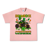 Salmon shamrocks crusher monster truck with shamrocks Urban Heavy Tee - AdoDesignShop