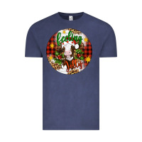 Vintage Denim Christmas feeling jolly cow ornament Vintage Tee - Artiststas