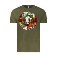 Vintage Olive Christmas feeling jolly cow ornament Vintage Tee - Artiststas