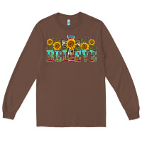 Chestnut western believe sunflowers flowers Long Sleeve Tee - BarkalooDesign