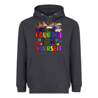 Smoke courage to be yourself rainbow message Heavyweight Hoodie - LillyAllenDesigns