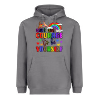 Storm courage to be yourself rainbow message Heavyweight Hoodie - LillyAllenDesigns