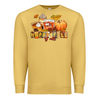 Antique Gold happy fall y'all Premium Sweatshirt - LillyAllenDesigns