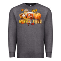 Charcoal Heather happy fall y'all Premium Sweatshirt - LillyAllenDesigns