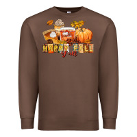 Chestnut happy fall y'all Premium Sweatshirt - LillyAllenDesigns