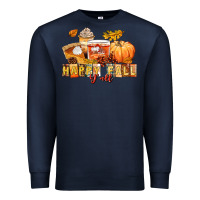 Navy happy fall y'all Premium Sweatshirt - LillyAllenDesigns