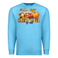 Ocean Blue happy fall y'all Premium Sweatshirt - LillyAllenDesigns