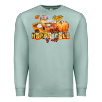 Seafoam happy fall y'all Premium Sweatshirt - LillyAllenDesigns