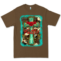 Cacao cross faith background Premium Tee - BarkalooDesign