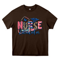 Chocolate Brown nurse educator Heavy Core Tee - RanaPortraitStore