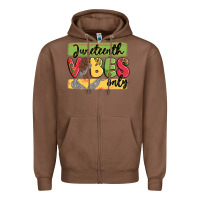 Chestnut juneteenth vibes only Zipper Hoodie - MaliasSmallBusiness