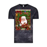 Cloud Black Christmas Feeling Jolly Santa Vintage Tee - Artiststas