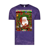 Cloud Purple Christmas Feeling Jolly Santa Vintage Tee - Artiststas