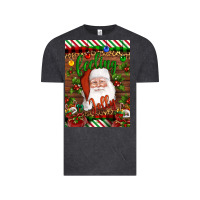 Vintage Black Christmas Feeling Jolly Santa Vintage Tee - Artiststas