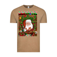 Vintage Coffee Christmas Feeling Jolly Santa Vintage Tee - Artiststas