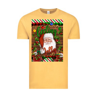 Vintage Mustard Christmas Feeling Jolly Santa Vintage Tee - Artiststas