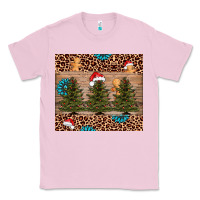 Bubblegum Pink Christmas trees leopard Classic Tee - AdoDesignShop