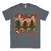 Charcoal Heather Christmas trees leopard Classic Tee - AdoDesignShop