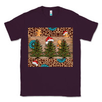 Plum Christmas trees leopard Classic Tee - AdoDesignShop