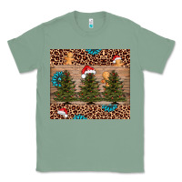 Sage Christmas trees leopard Classic Tee - AdoDesignShop
