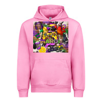 Fuchsia Pink mardi gras gamer Urban Hoodie - CowGirlArtShop