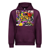 Mauve Wine mardi gras gamer Urban Hoodie - CowGirlArtShop