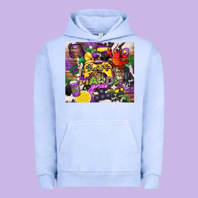 Mardi Gras Gamer Urban Hoodie Designed By Cowgirlartshop