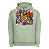 Pigment Oil Green mardi gras gamer Urban Hoodie - CowGirlArtShop