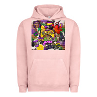 Pigment Salmon mardi gras gamer Urban Hoodie - CowGirlArtShop