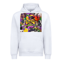 White mardi gras gamer Urban Hoodie - CowGirlArtShop