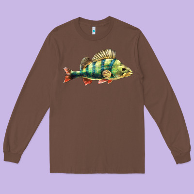 Perch Fish Long Sleeve Tee Designed By Lillyallendesigns