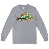 Heather Grey Perch Fish Long Sleeve Tee - LillyAllenDesigns