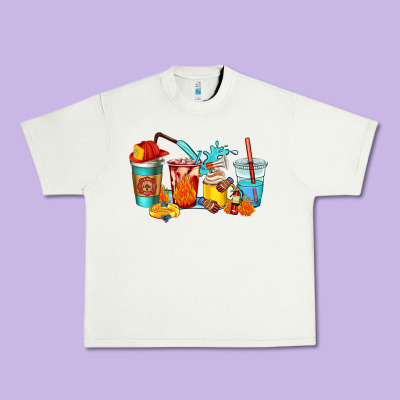 Firefighter Coffee Cups Urban Heavy Tee Designed By Adodesignshop