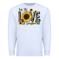 White for the love of sunshine Premium Sweatshirt - LillyAllenDesigns