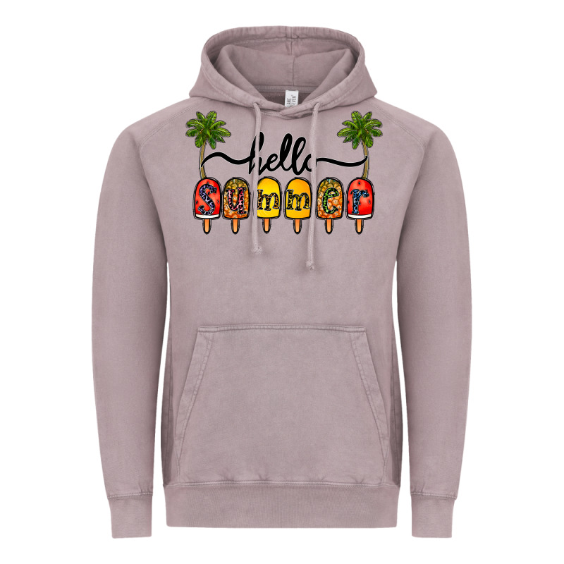 1hello Summer Vintage Hoodie by CowhideDigitalArt | Teevron