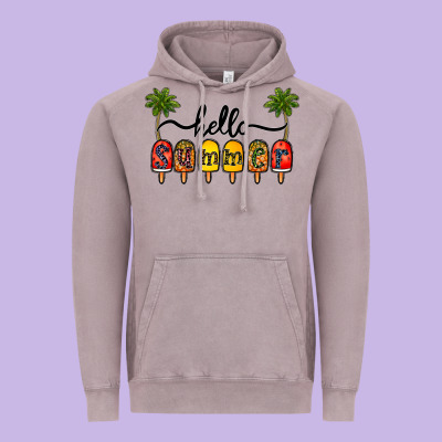 1hello Summer Vintage Hoodie Designed By Cowhidedigitalart