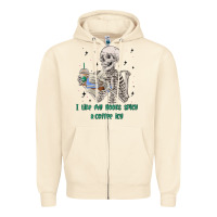 Sandshell i like my books spicy and coffee icy Zipper Hoodie - MaliasSmallBusiness