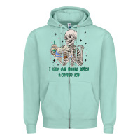 Seafoam i like my books spicy and coffee icy Zipper Hoodie - MaliasSmallBusiness