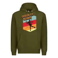 Army Green Queen Of Tennis Premium Hoodie - Bettercallsaul