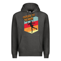 Charcoal Heather Queen Of Tennis Premium Hoodie - Bettercallsaul