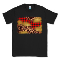 Black christmas leopard glitter background Classic Tee - AdoDesignShop